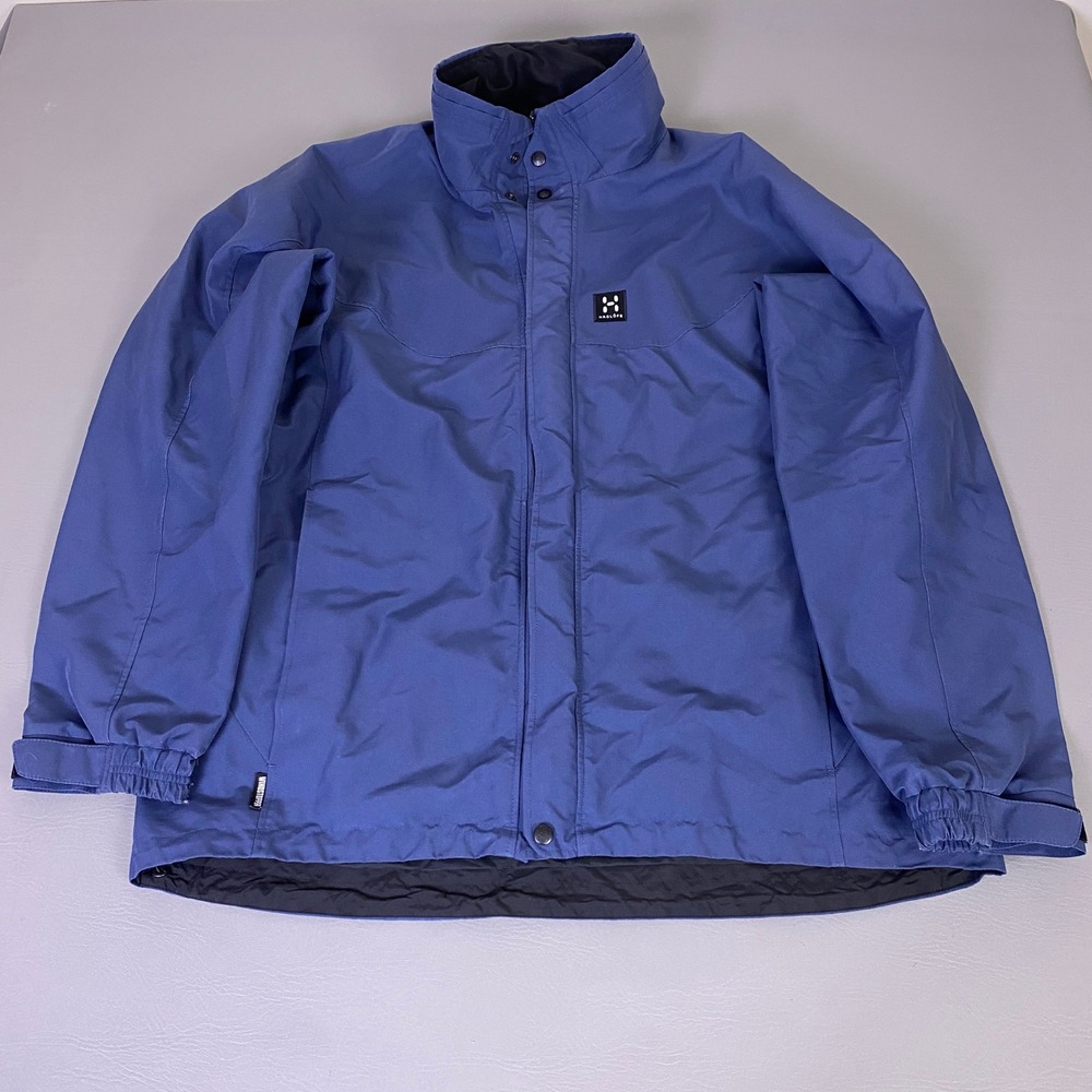 Haglofs Windstopper Jacket Mens XXL Blue High Neck Outdoor Gorpcore Shell